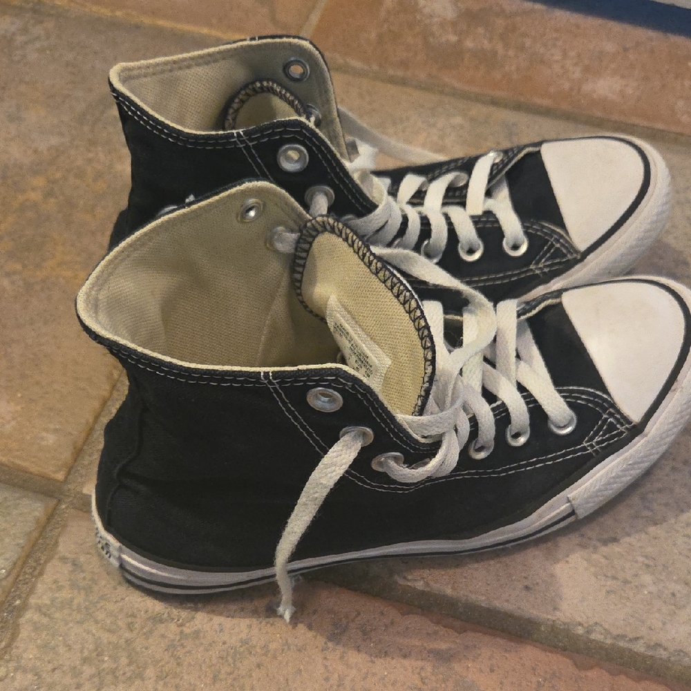 Converse Black and White High-Top Sneakers